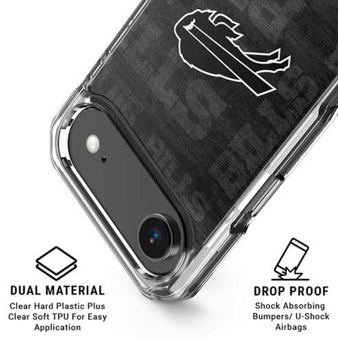 NFL Buffalo Bills Black & White iPhone 17 Air Clear Case