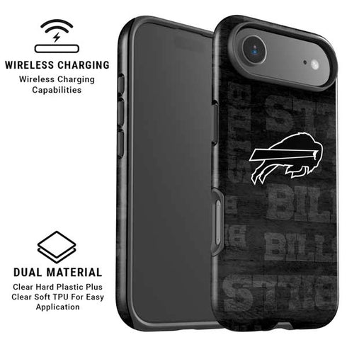 NFL Buffalo Bills Black & White iPhone 17 Air Magsafe Impact Case