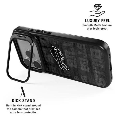 NFL Buffalo Bills Black & White iPhone 17 Pro Kickstand Case