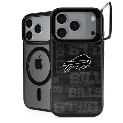 NFL Buffalo Bills Black & White iPhone 17 Pro Max Kickstand Case