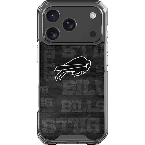 NFL Buffalo Bills Black & White iPhone 18 Pro Clear Case