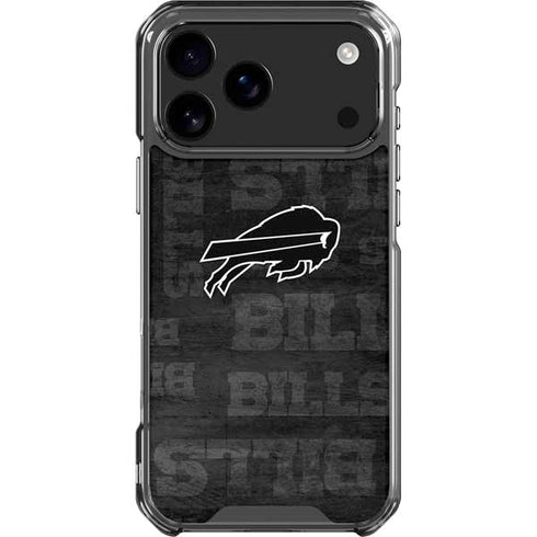 NFL Buffalo Bills Black & White iPhone 18 Pro Max Clear Case