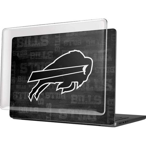 NFL Buffalo Bills Black & White MacBook Pro 14in (2021-24) Case plus Skin