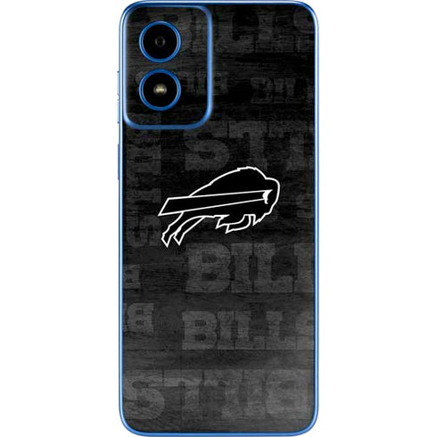 NFL Buffalo Bills Black & White Moto G Play 4G (2024) Skin