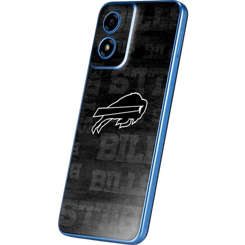 NFL Buffalo Bills Black & White Moto G Play 4G (2024) Skin