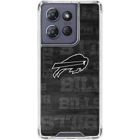 NFL Buffalo Bills Black & White Moto G Stylus 5G (2025) Clear Case