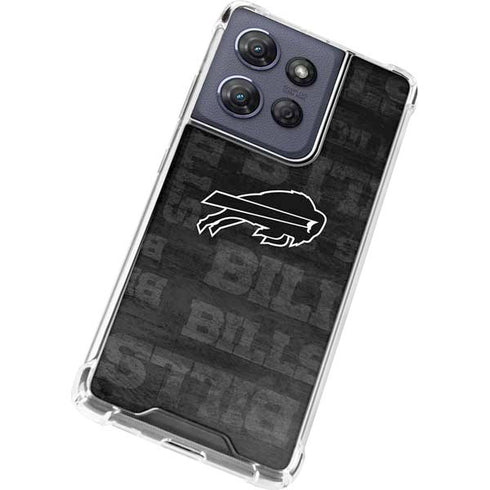 NFL Buffalo Bills Black & White Moto G Stylus 5G (2025) Clear Case