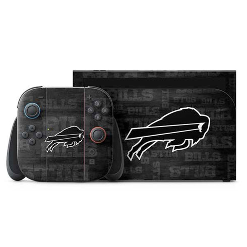 NFL Buffalo Bills Black & White Nintendo Skins