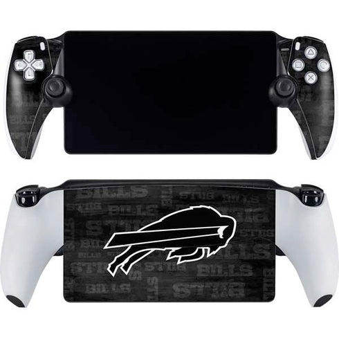 NFL Buffalo Bills Black & White PlayStation Portal Remote Player Skin