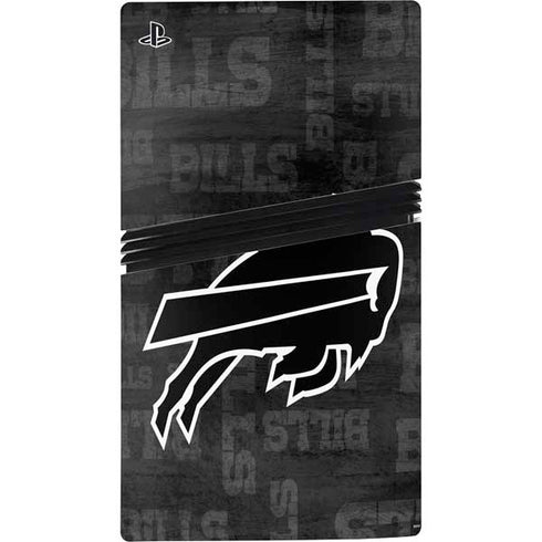 NFL Buffalo Bills Black & White PS5 Pro Bundle Skin