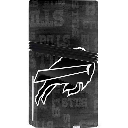 NFL Buffalo Bills Black & White PS5 Pro Disk Console Skin