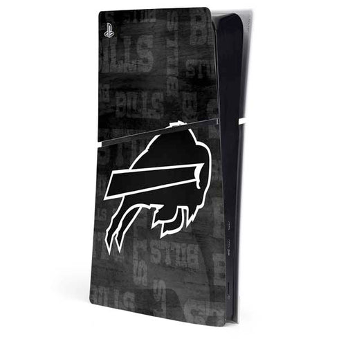 NFL Buffalo Bills Black & White PS5 Slim Digital Edition Console Skin