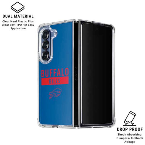NFL Buffalo Bills Blue Performance Series Galaxy Z Fold6 Clear Case