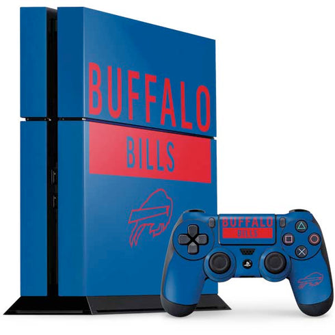 NFL Buffalo Bills Blue Performance Series PS4 Console and Controller Bundle Skin