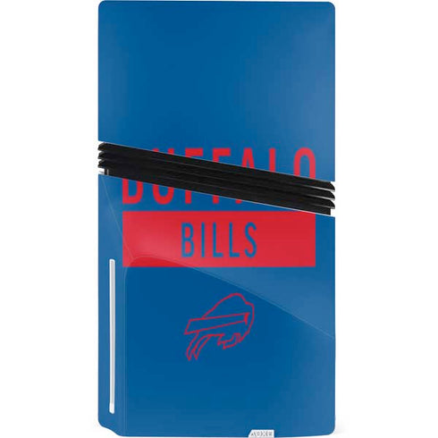 NFL Buffalo Bills Blue Performance Series PS5 Pro Disk Console Skin