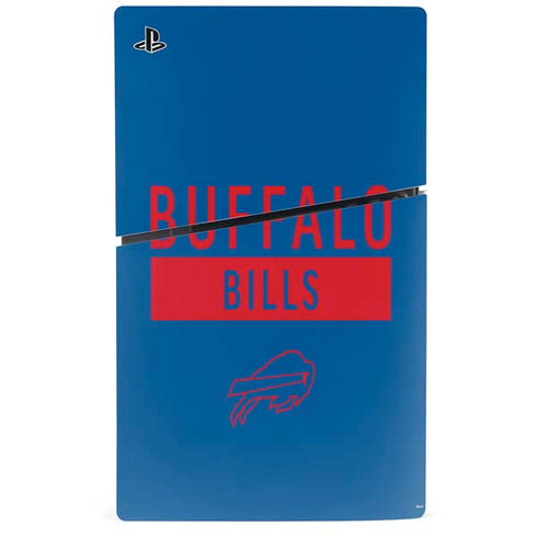 NFL Buffalo Bills Blue Performance Series PS5 Slim Digital Edition Console Skin