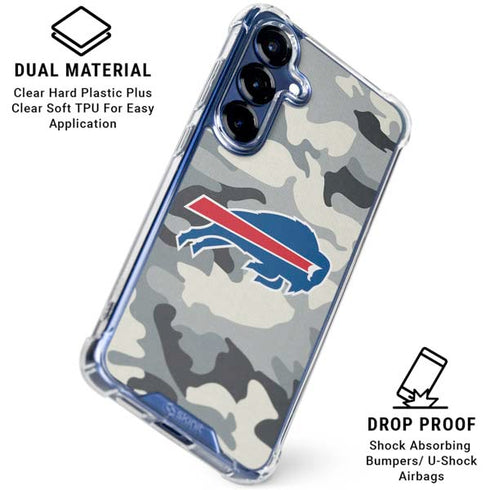 NFL Buffalo Bills Camo Galaxy S25 Clear Case