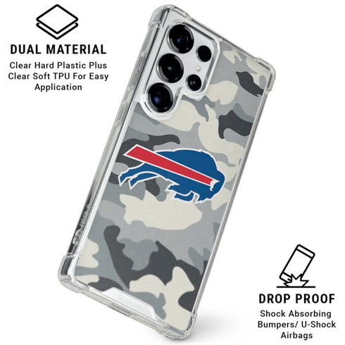 NFL Buffalo Bills Camo Galaxy S25 Ultra Clear Case