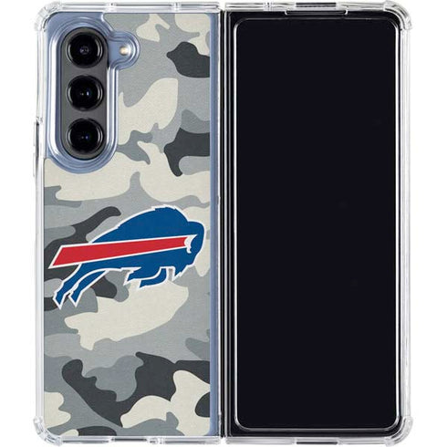 NFL Buffalo Bills Camo Galaxy Z Fold5 5G Clear Case
