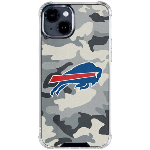 NFL Buffalo Bills Camo iPhone 15 Clear Case