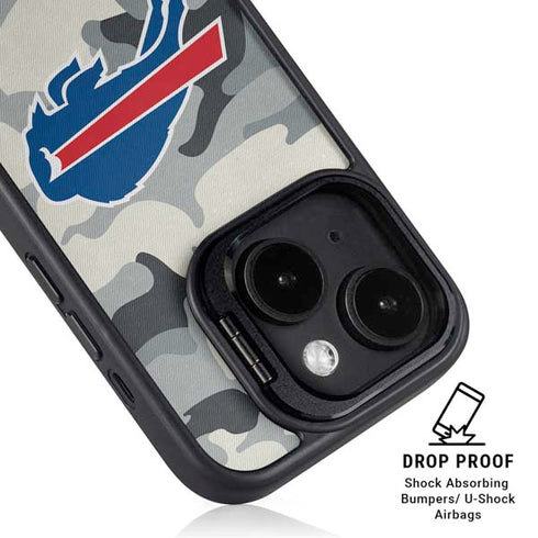 NFL Buffalo Bills Camo iPhone 15 Plus Kickstand Case