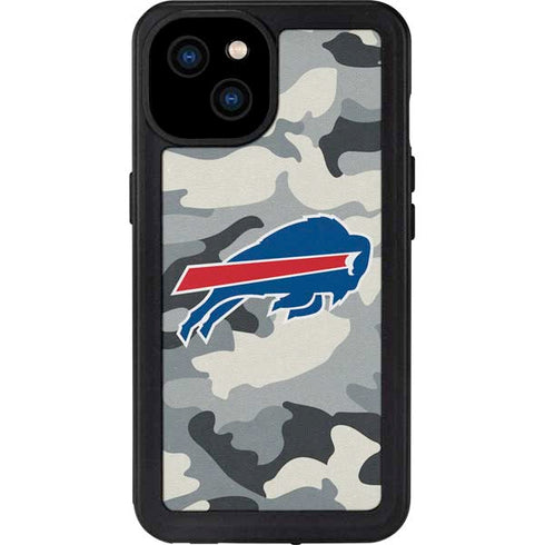 NFL Buffalo Bills Camo iPhone 15 Plus Waterproof Case