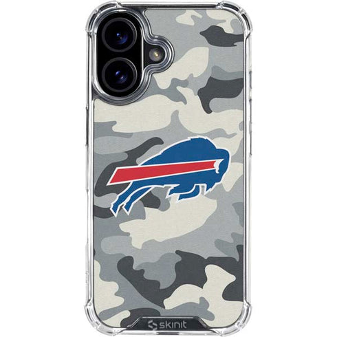 NFL Buffalo Bills Camo iPhone 16 Plus Clear Case