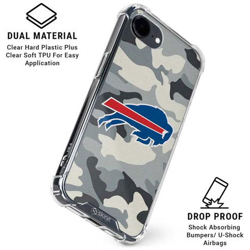 NFL Buffalo Bills Camo iPhone 16e Clear Case