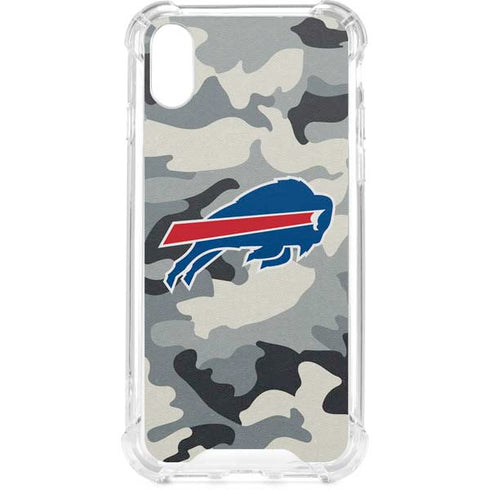 NFL Buffalo Bills Camo iPhone XS Clear Case