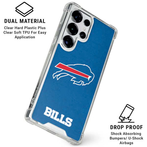 NFL Buffalo Bills Distressed Galaxy S26 Ultra Clear Case