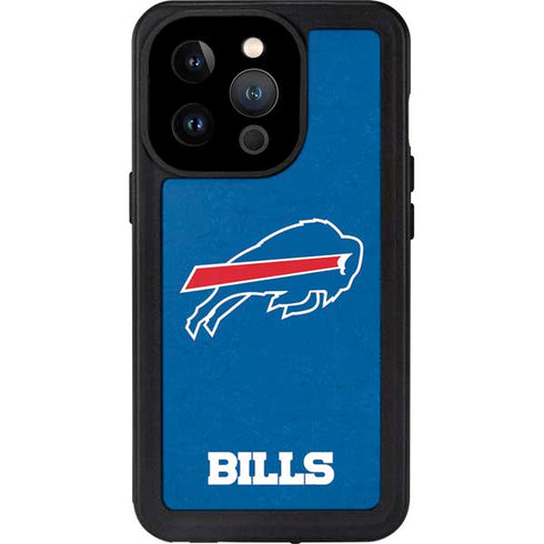 NFL Buffalo Bills Distressed iPhone 15 Pro Waterproof Case