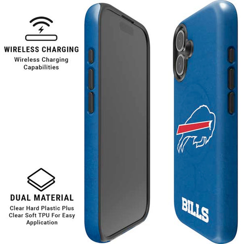 NFL Buffalo Bills Distressed iPhone 16 Plus Magsafe Impact Case