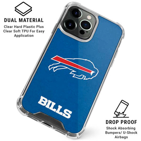 NFL Buffalo Bills Distressed iPhone 16 Pro Max Clear Case