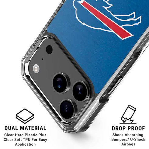 NFL Buffalo Bills Distressed iPhone 18 Pro Clear Case