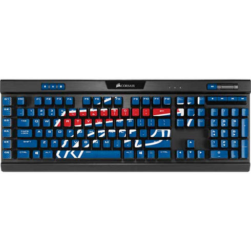 NFL Buffalo Bills Distressed K95 RGB PLATINUM Mechanical Gaming Keyboard Skin