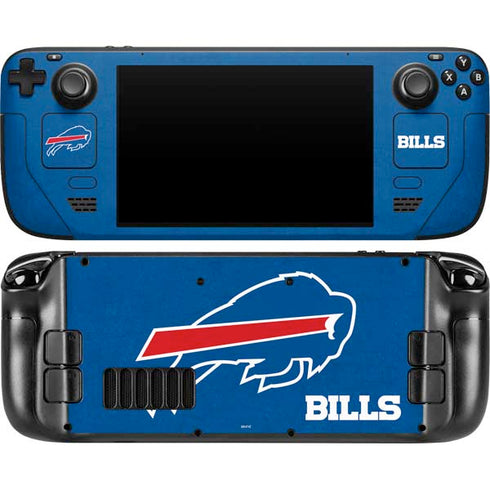 NFL Buffalo Bills Distressed Steam Deck Handheld Gaming Computer OLED Skin