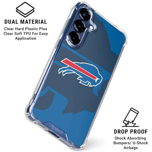 NFL Buffalo Bills Double Vision Galaxy S25 Clear Case