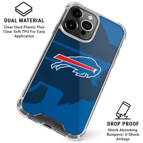 NFL Buffalo Bills Double Vision iPhone 16 Pro Max Clear Case