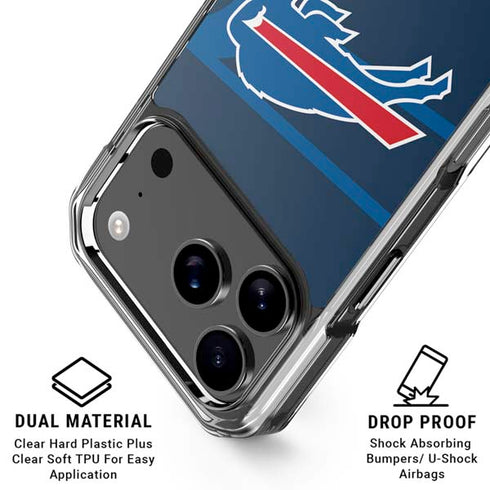 NFL Buffalo Bills Double Vision iPhone 17 Pro Max Clear Case