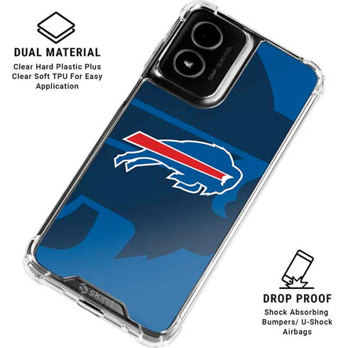 NFL Buffalo Bills Double Vision Moto G Power 5G (2024) Clear Case