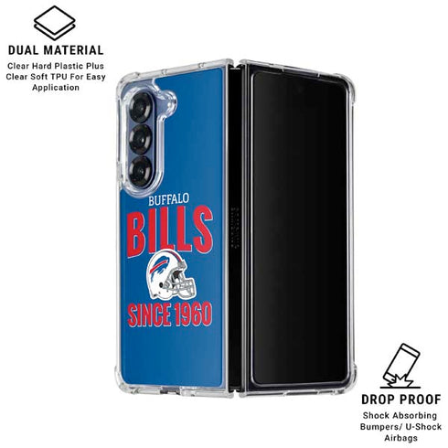 NFL Buffalo Bills Helmet Galaxy Z Fold6 Clear Case