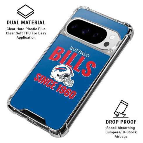 NFL Buffalo Bills Helmet Google Pixel 10 Pro XL Clear Case