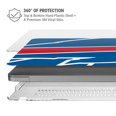 NFL Buffalo Bills Large Logo MacBook Pro 14in (2021-24) Case plus Skin