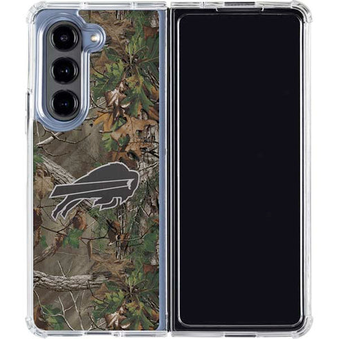 NFL Buffalo Bills Realtree Xtra Green Camo Galaxy Z Fold5 5G Clear Case
