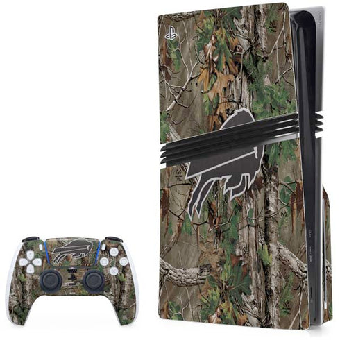 NFL Buffalo Bills Realtree Xtra Green Camo PS5 Pro Disk Bundle Skin