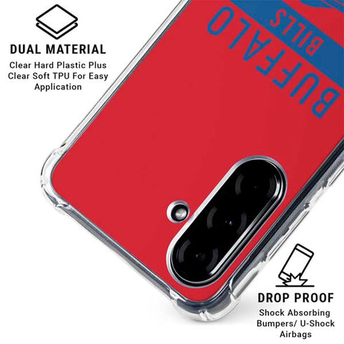 NFL Buffalo Bills Red Performance Series Galaxy A36 5G Clear Case