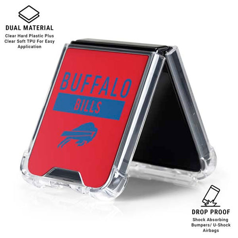 NFL Buffalo Bills Red Performance Series Galaxy Z Flip6 Clear Case