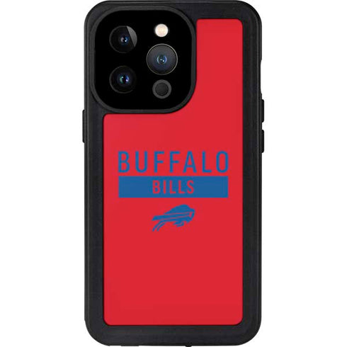 NFL Buffalo Bills Red Performance Series iPhone 15 Pro Waterproof Case