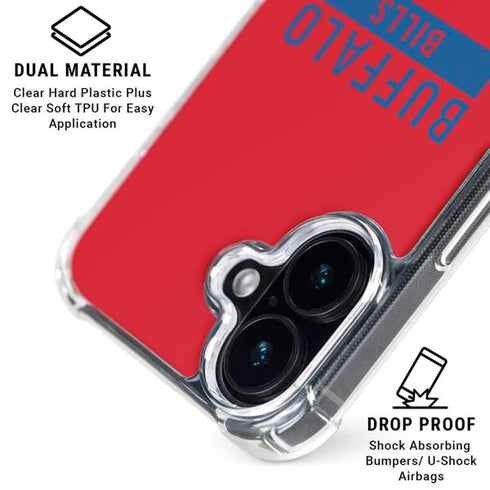 NFL Buffalo Bills Red Performance Series iPhone 17 Clear Case