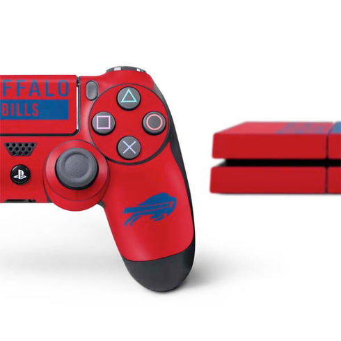 NFL Buffalo Bills Red Performance Series PS4 Console and Controller Bundle Skin